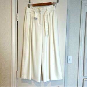 Gianni Bini cropped wide leg flare trousers